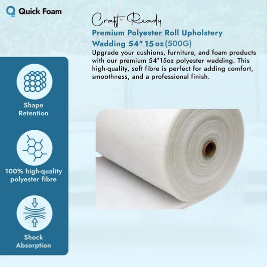 150cm 15oz (500g) Upholstery Wadding