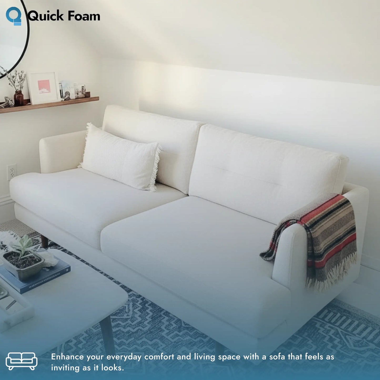 3-Seater Hollow Fibre Back Cushion (115cm x 66cm)