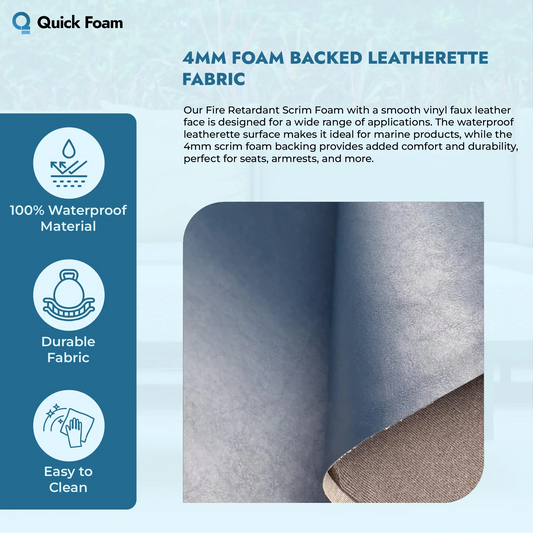 4MM Foam Backed Leatherette Fabric