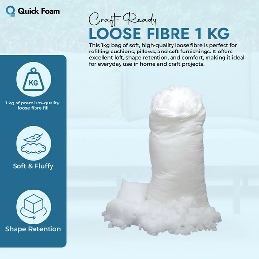 Loose Fibre 1 Kg - Versatile Filling for Cushions, Upholstery & Craft Projects