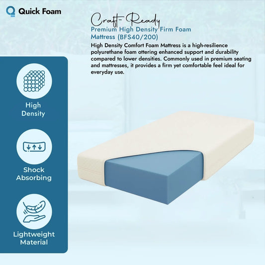 Premium High Density Firm Foam Mattress (BFS40/200)