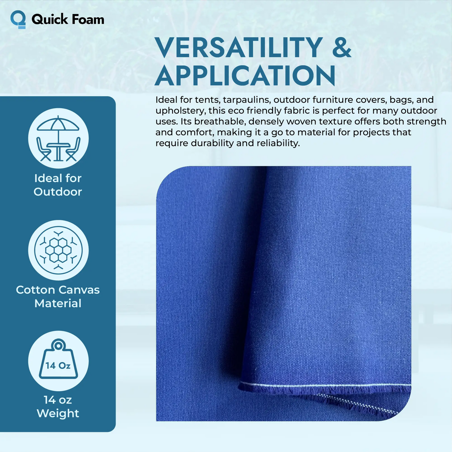 14oz Heavy Duty 100% Cotton Canvas Awning Waterproof Fabric