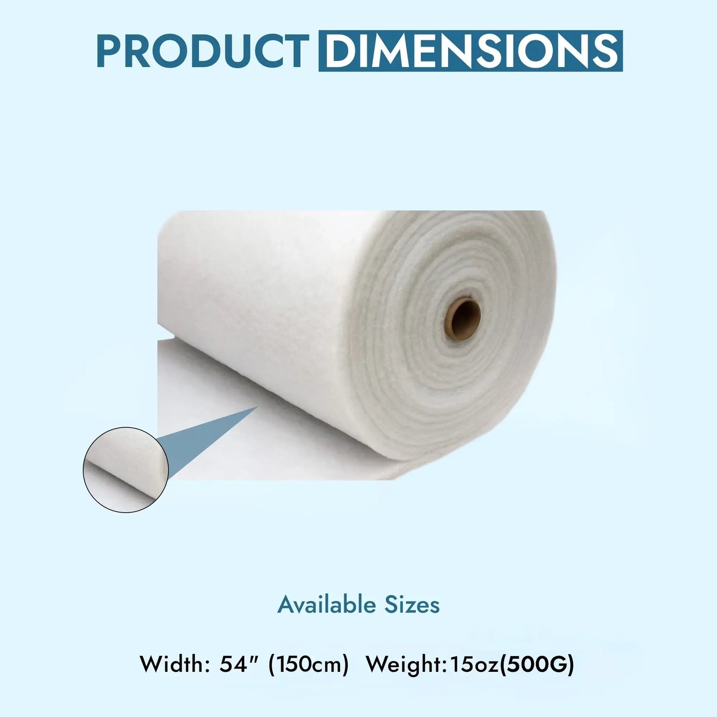 150cm 15oz (500g) Upholstery Wadding