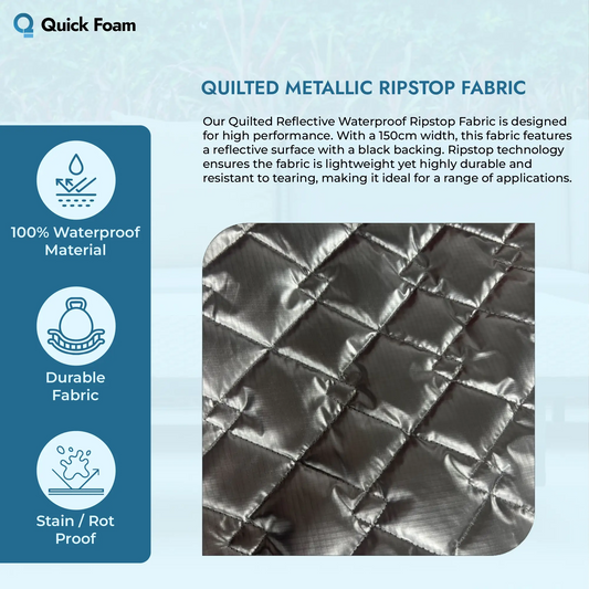 Quilted Metallic Ripstop Fabric