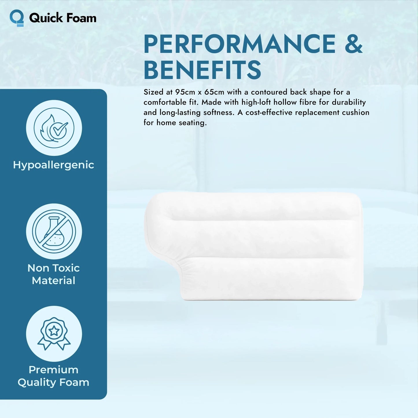 2-Seater Hollow Fibre Back Cushion