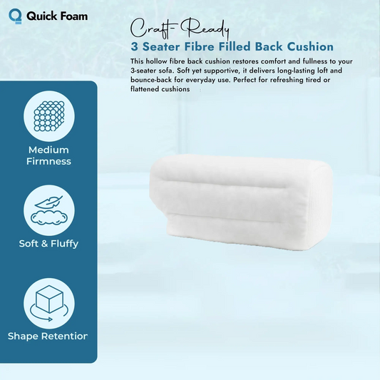3-Seater Hollow Fibre Back Cushion (115cm x 66cm)