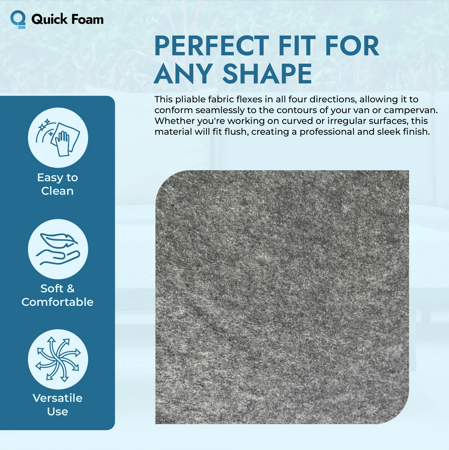 4 Way Stretch Car Van Carpet Lining Fabric Camper Conversions