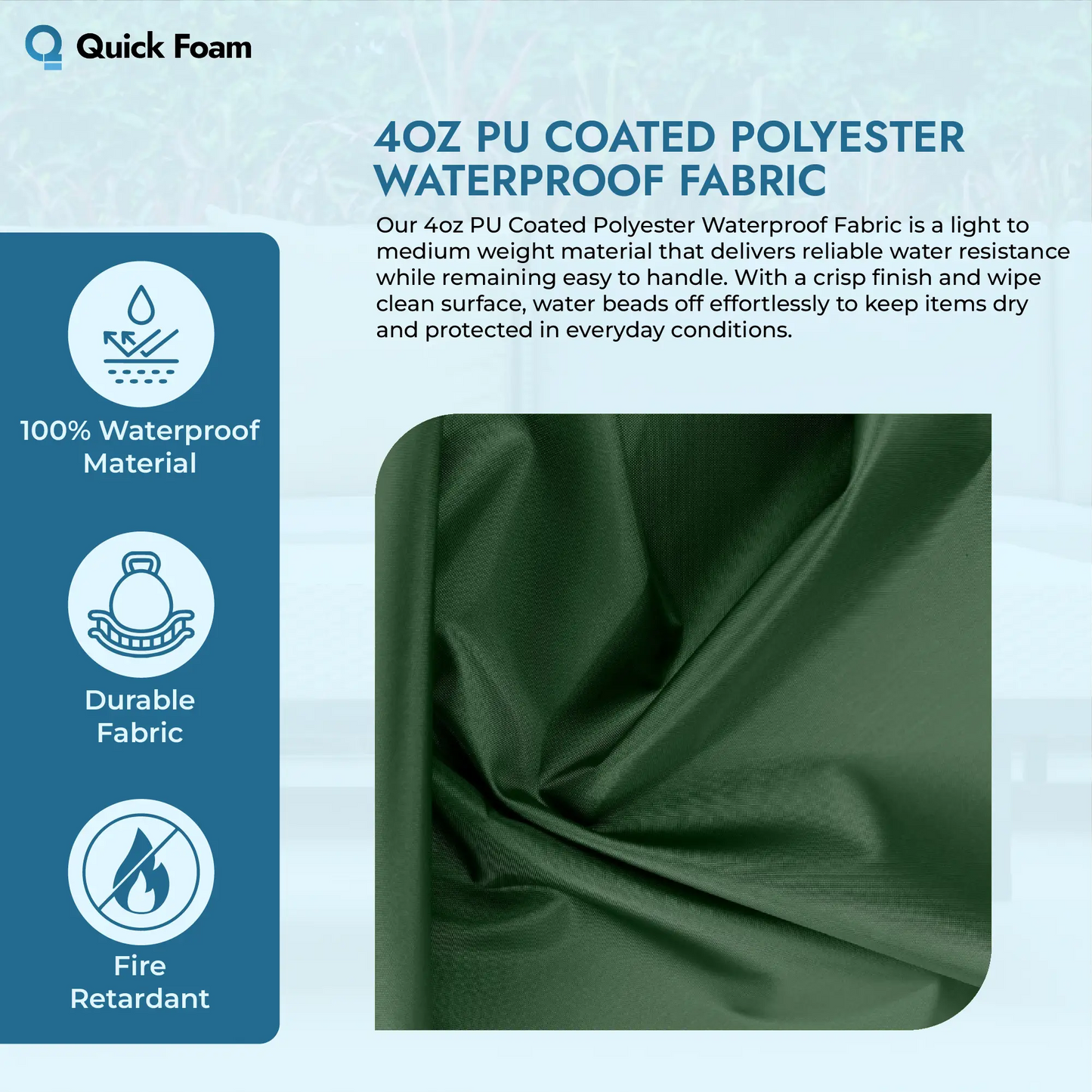 4oz PU Coated Polyester Waterproof Fabric