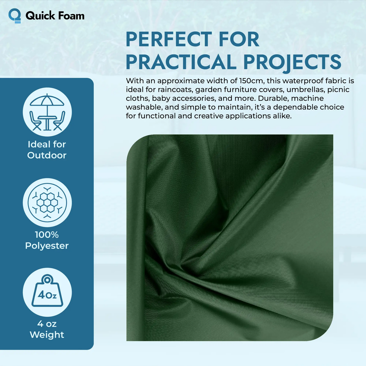 4oz PU Coated Polyester Waterproof Fabric