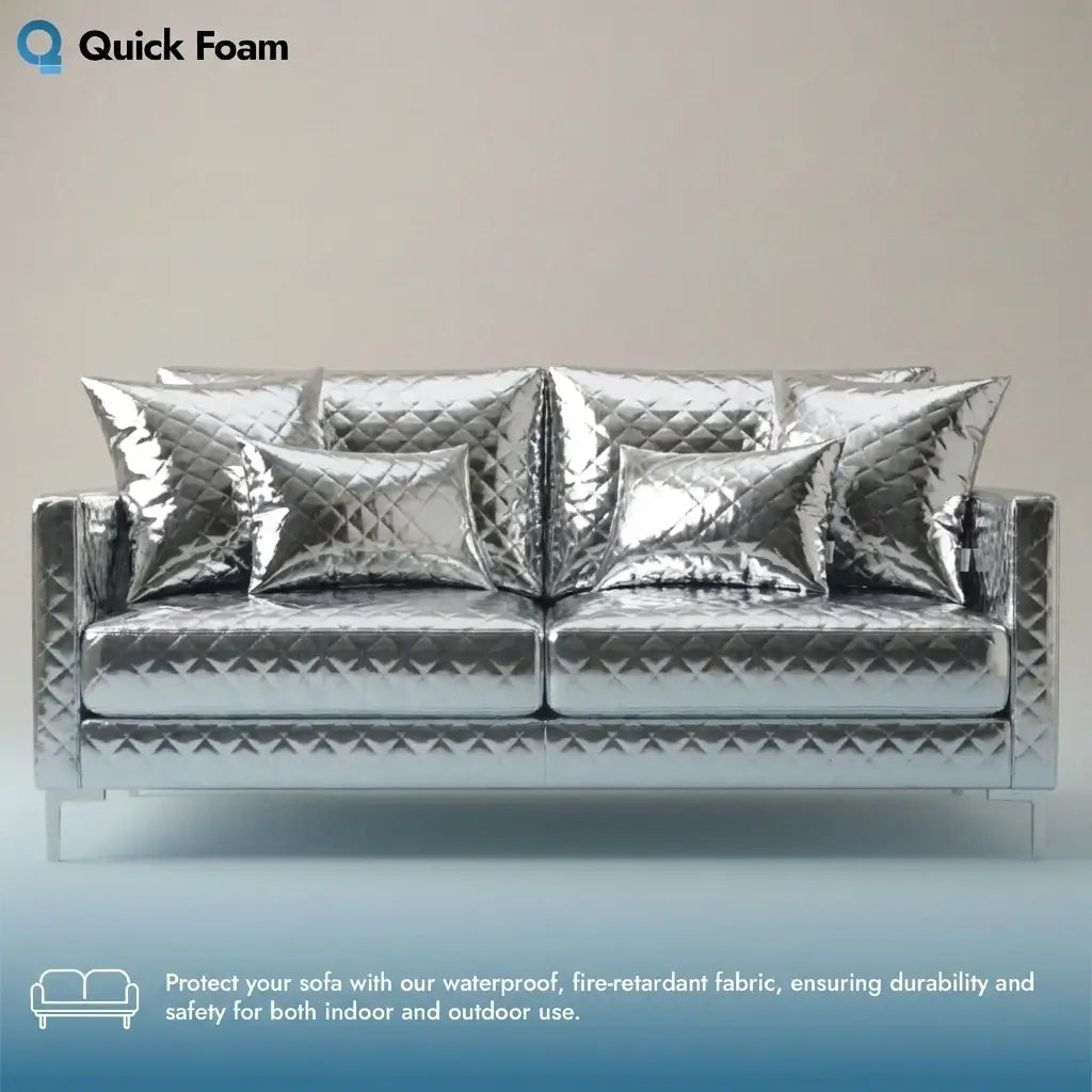 Quilted Metallic Ripstop Fabric