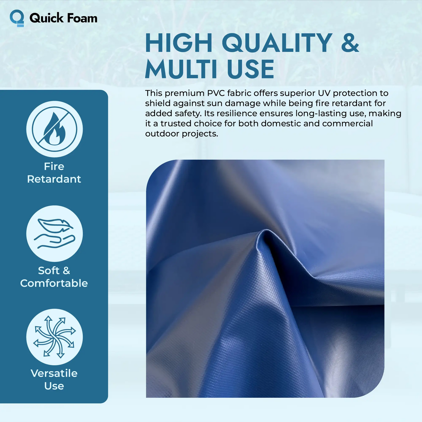 610g Heavy Duty Fire Retardant PVC Tarpaulin