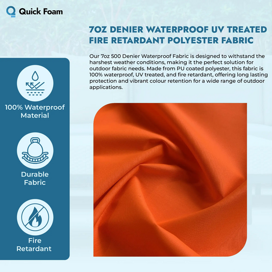 7oz 500 Denier Waterproof UV Treated Fire Retardant Polyester Fabric