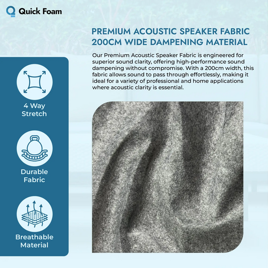 Premium Acoustic Speaker Fabric - 200cm Wide