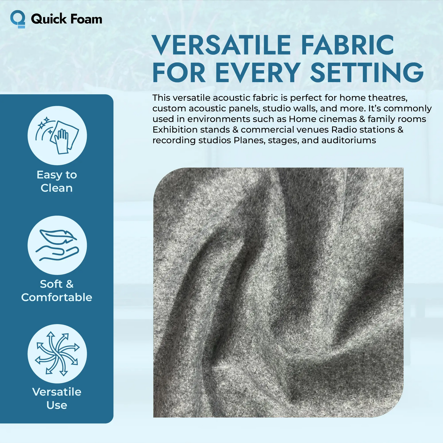 Premium Acoustic Speaker Fabric - 200cm Wide