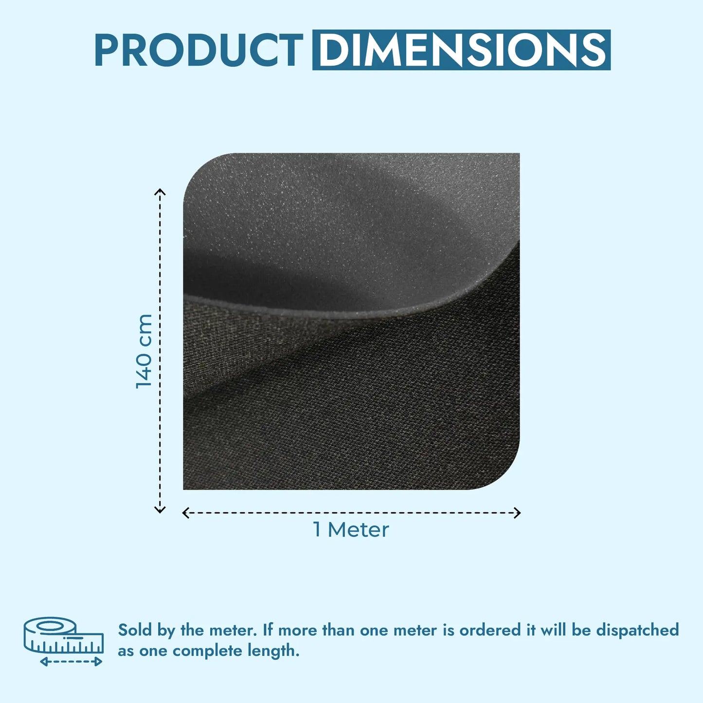 Car Headliner Fabric - 2mm Foam Backed Brushed Nylon - 140cm Wide