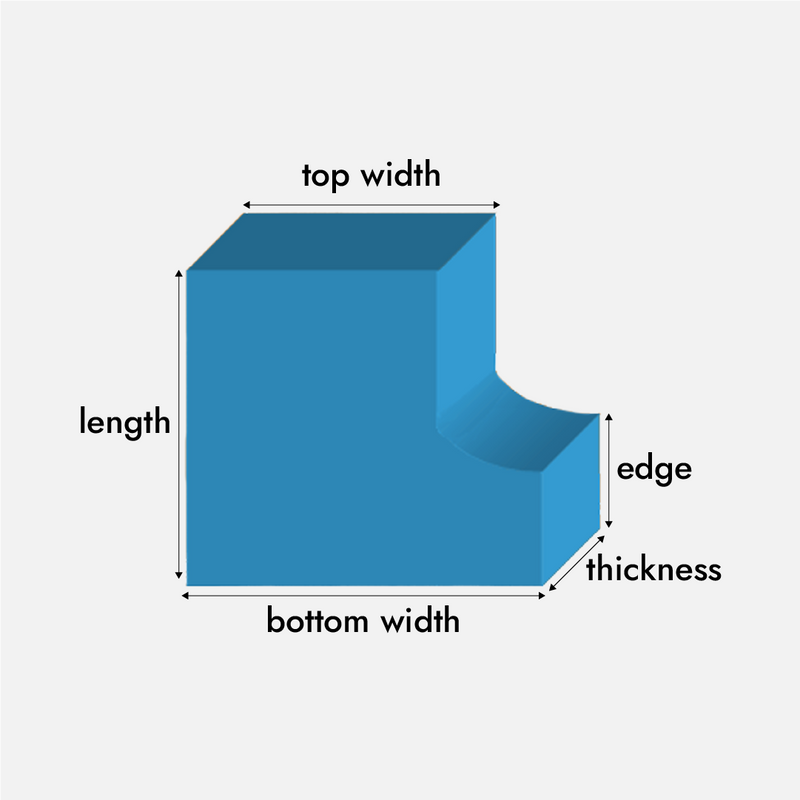 Curved L Cushion Foam