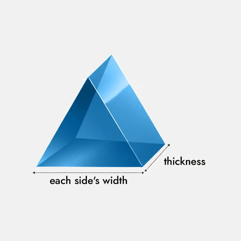 Custom Equilateral Triangle Foam Inserts - All Sides Equal