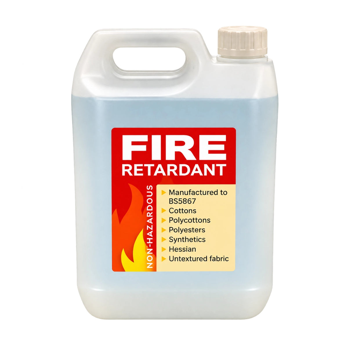Fabric Fire Retardant Treatment for Natural & Synthetic Fabrics - Gallon