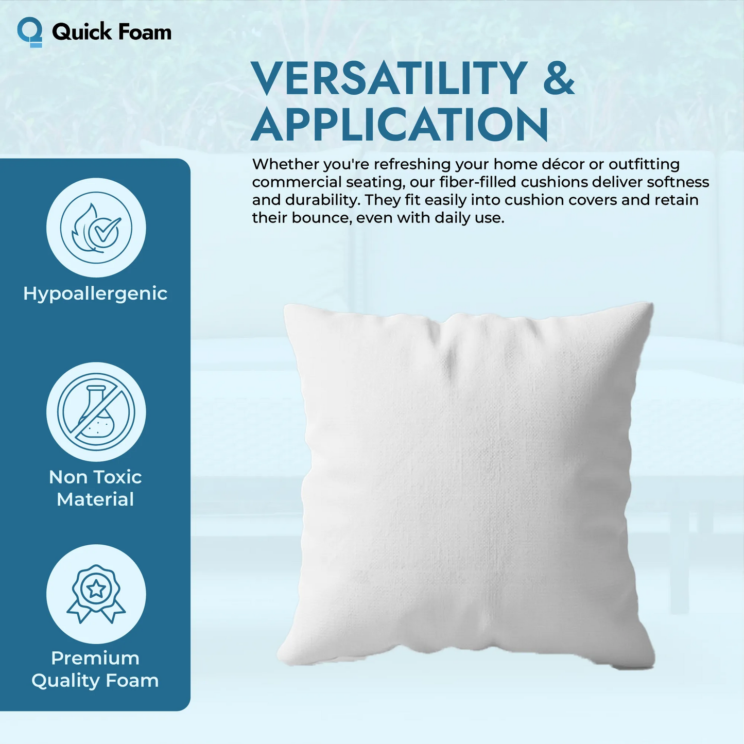 Fiber Filled Cushions - Comfortable, Supportive Seating Solutions