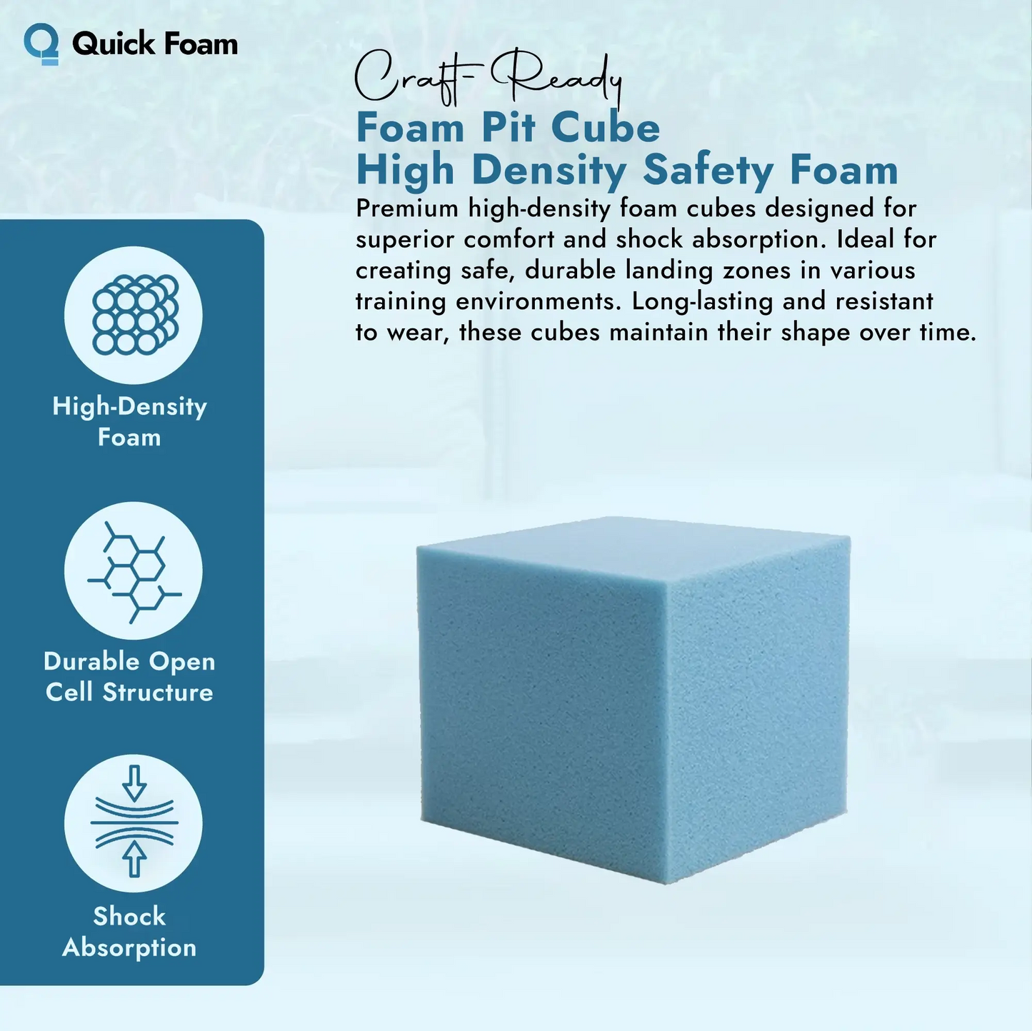 Foam Pit Cube - High-Density Safety Foam