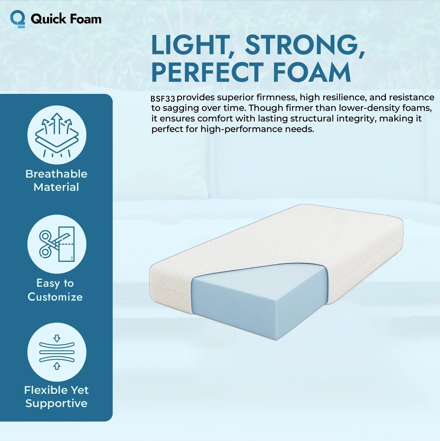 High Density Comfort Foam Mattress (BFS33/190)