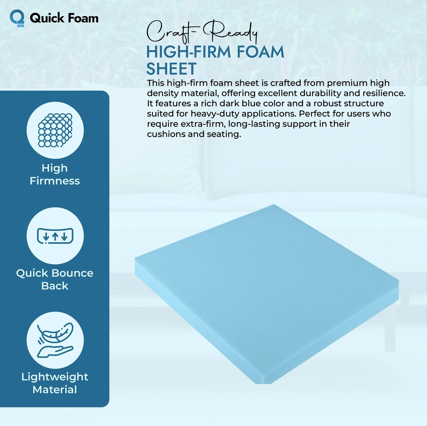 High-Firm Foam Sheet - Premium Seating Support for Long-Lasting Comfort
