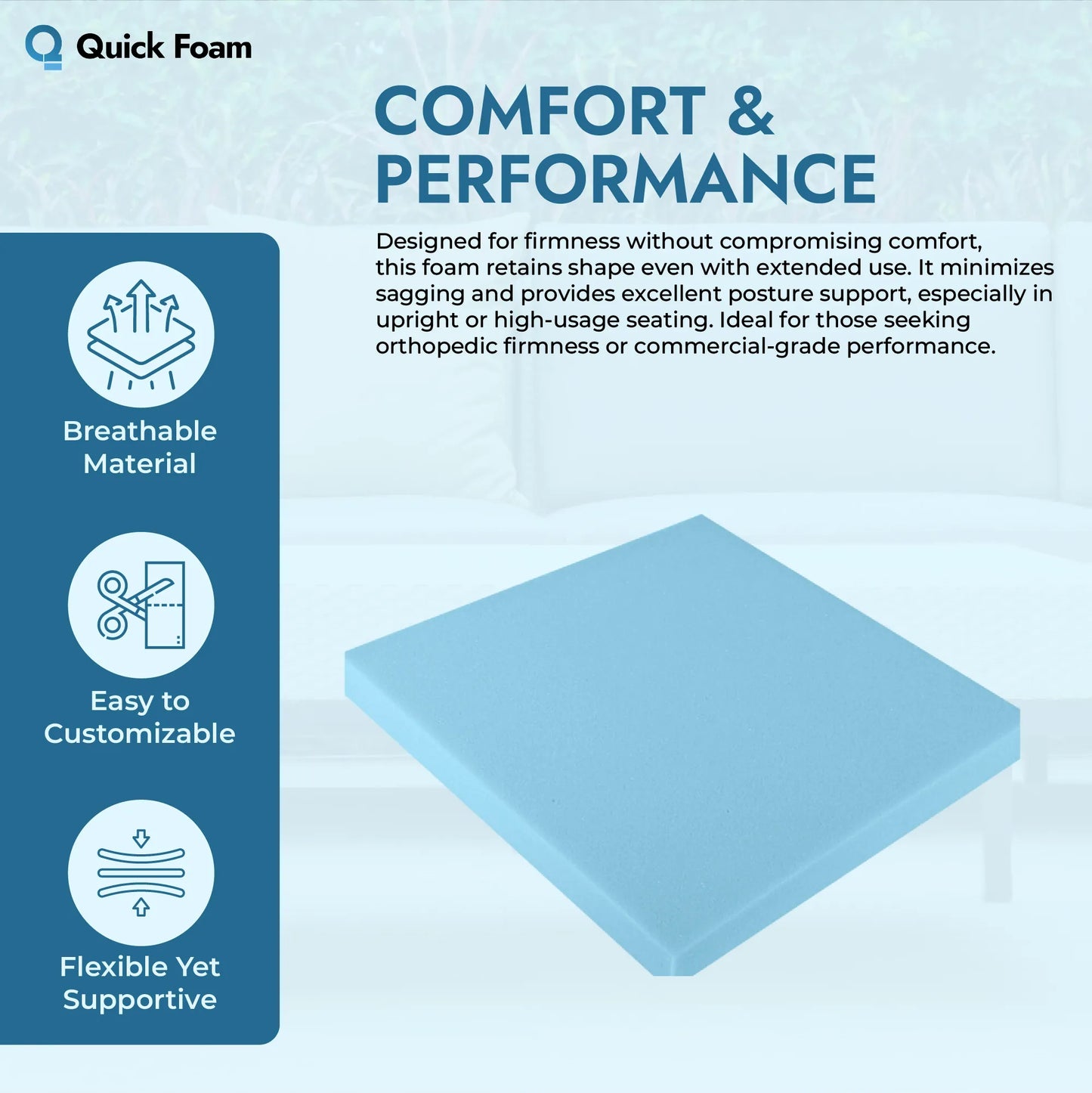 High-Firm Foam Sheet - Premium Seating Support for Long-Lasting Comfort