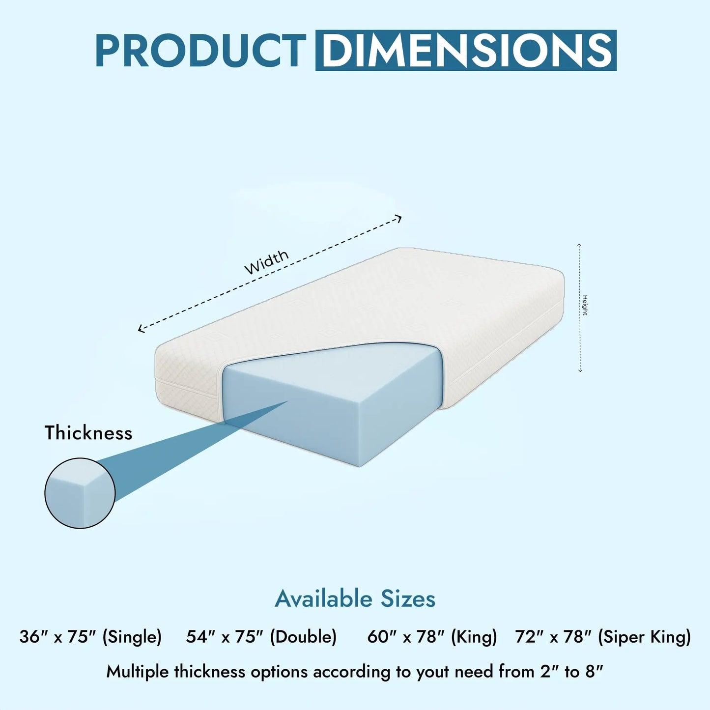 High Density Comfort Foam Mattress (BFS33/190)
