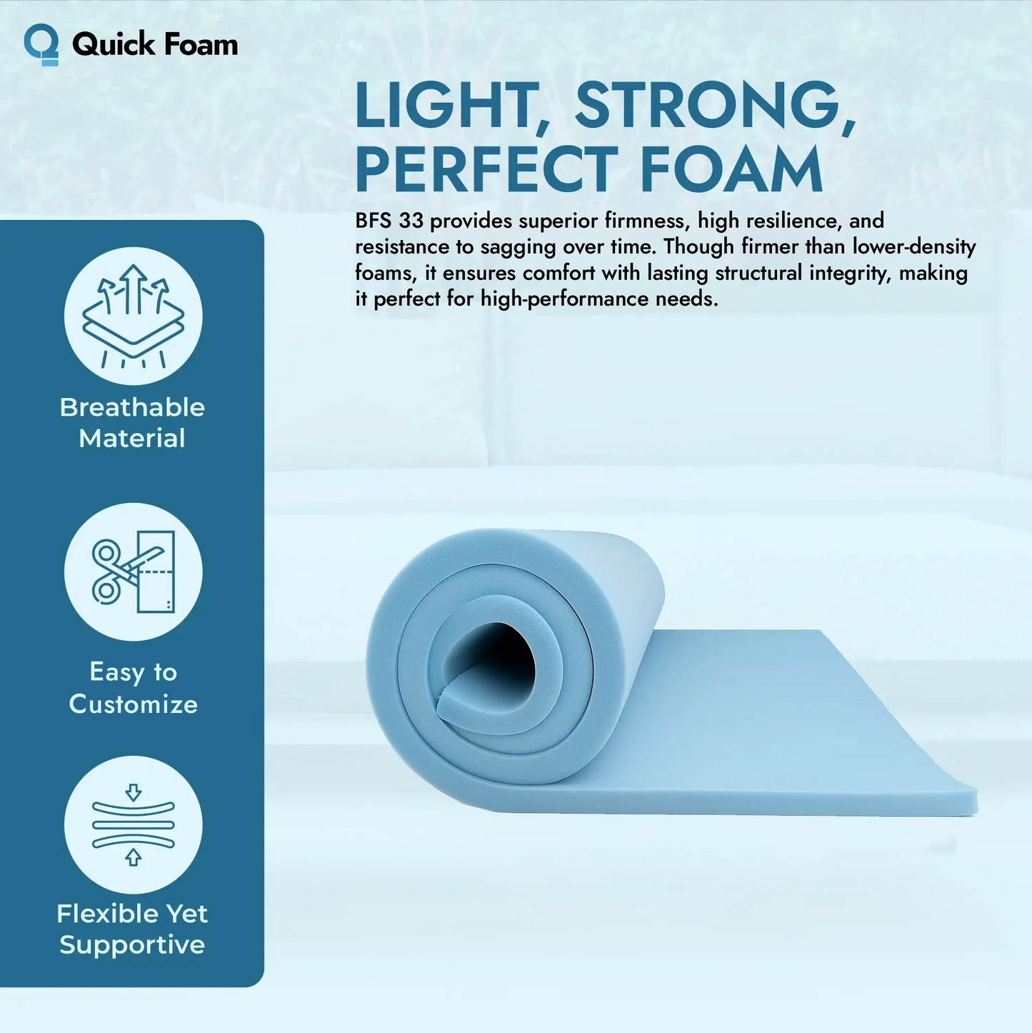 High Density Comfort Foam Sheet (BFS33/190)
