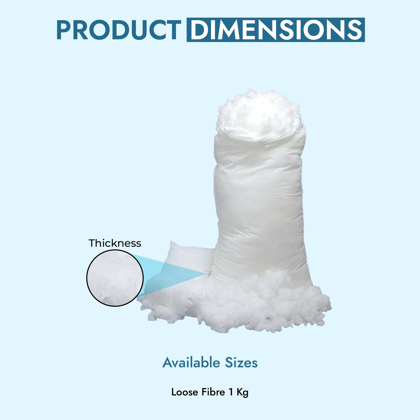 Loose Fibre 1 Kg - Versatile Filling for Cushions, Upholstery & Craft Projects