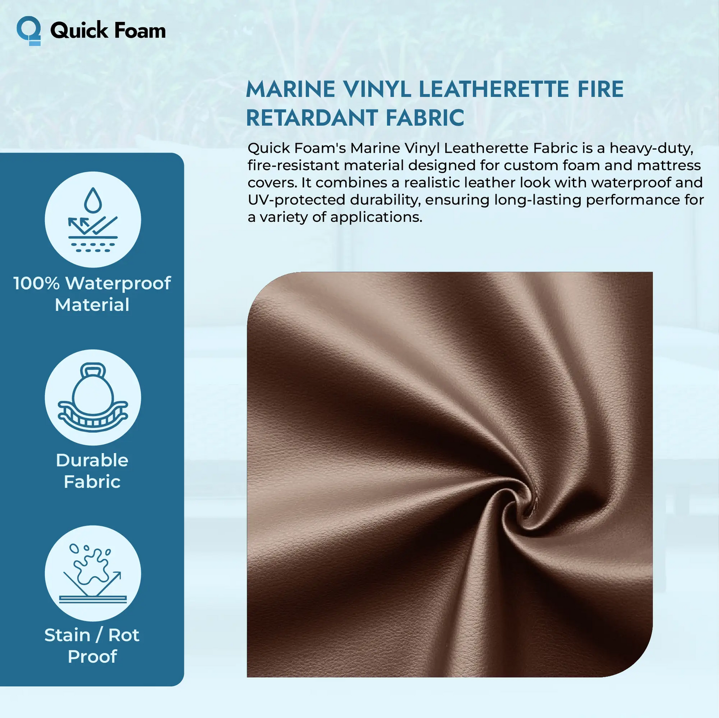 Marine Vinyl Leatherette Fabric