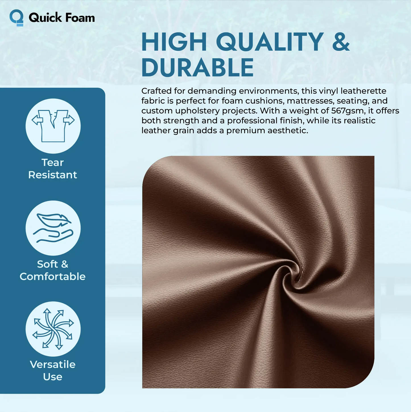 Marine Vinyl Leatherette Fabric