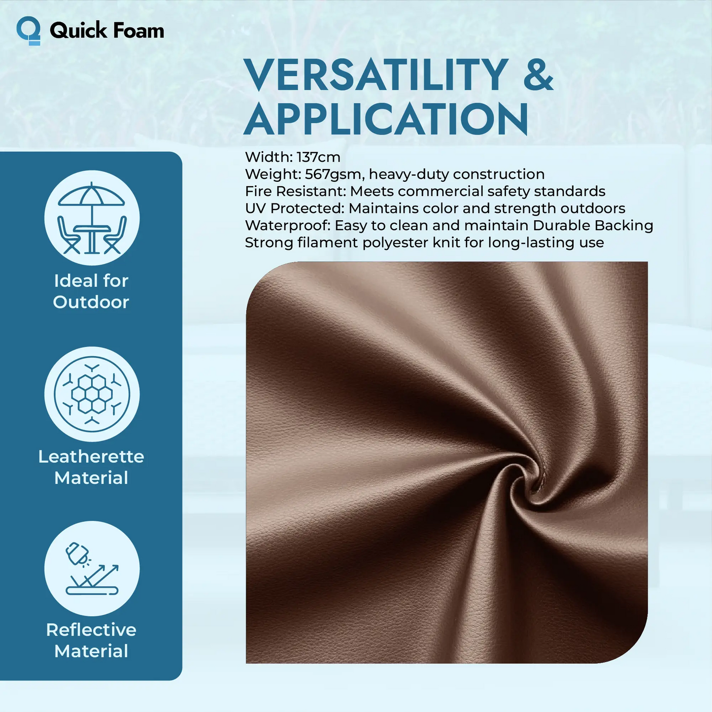 Marine Vinyl Leatherette Fabric