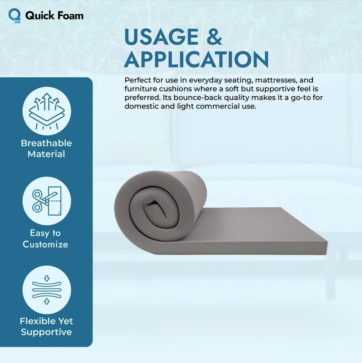 Premium High Density Reflex Firm Foam Sheet (BFS40/150)