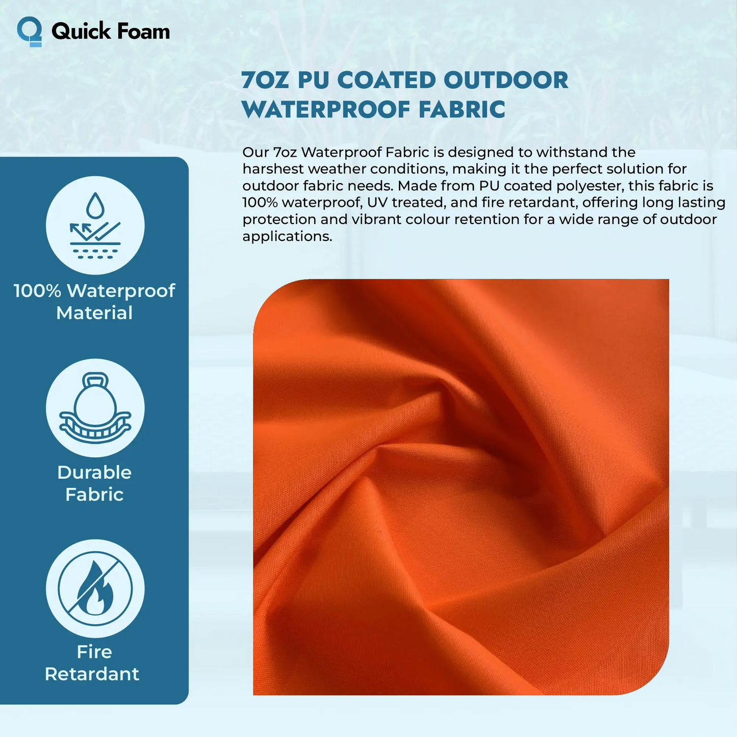 7oz PU Coated Outdoor Waterproof Fabric