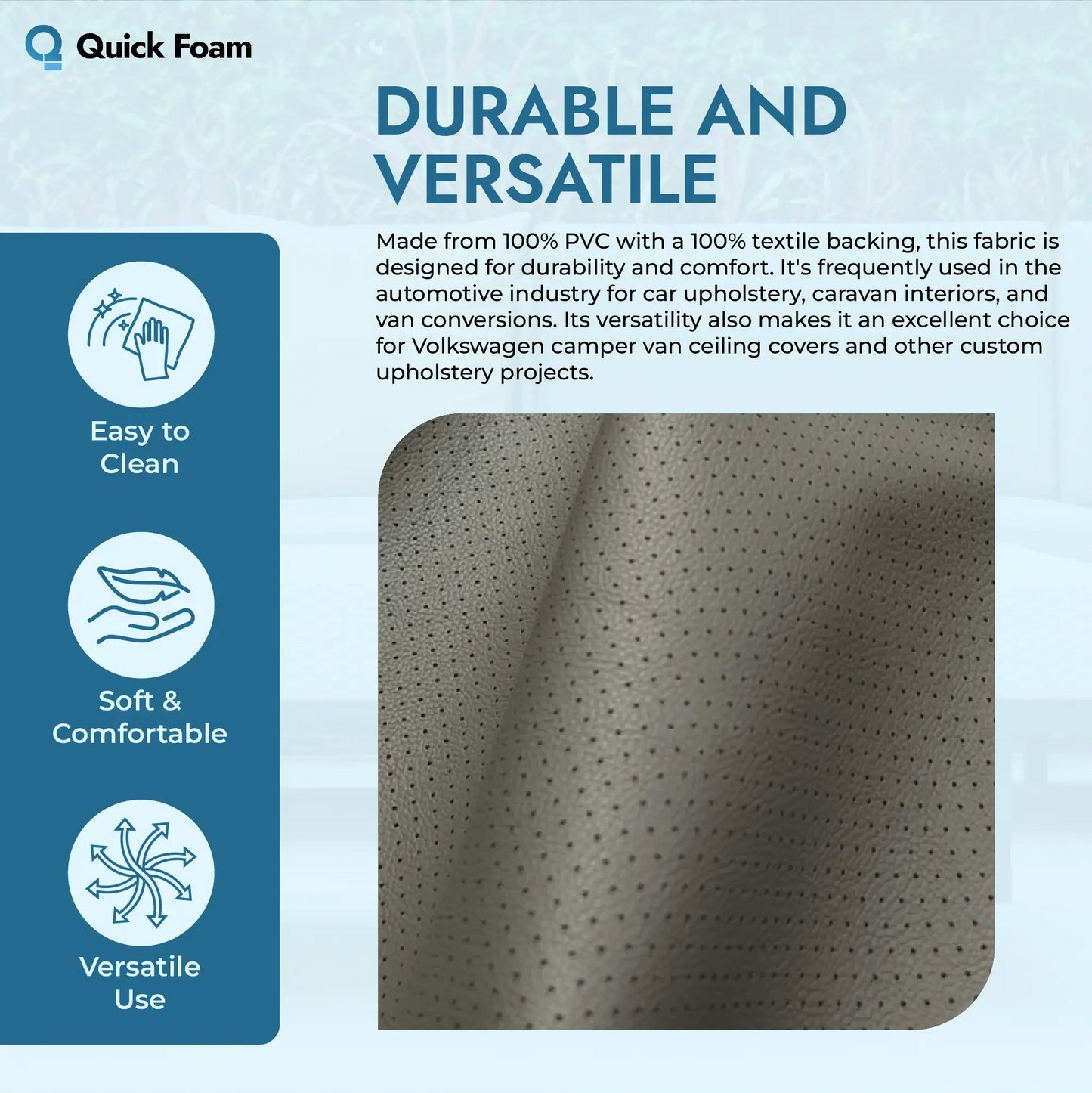 Perforated Leatherette Fabric