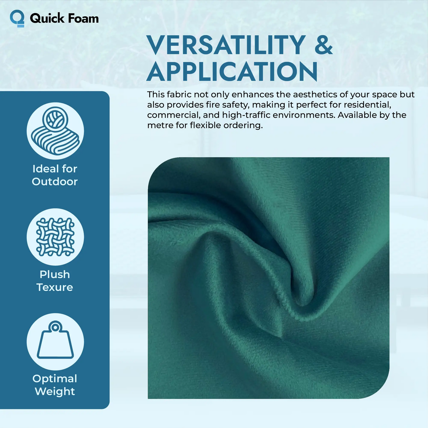 Plush Velvet Upholstery Fabric - Hard Wearing, Fire Retardant