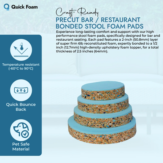 Pre-Cut Circular Bar Stool Foam Pads