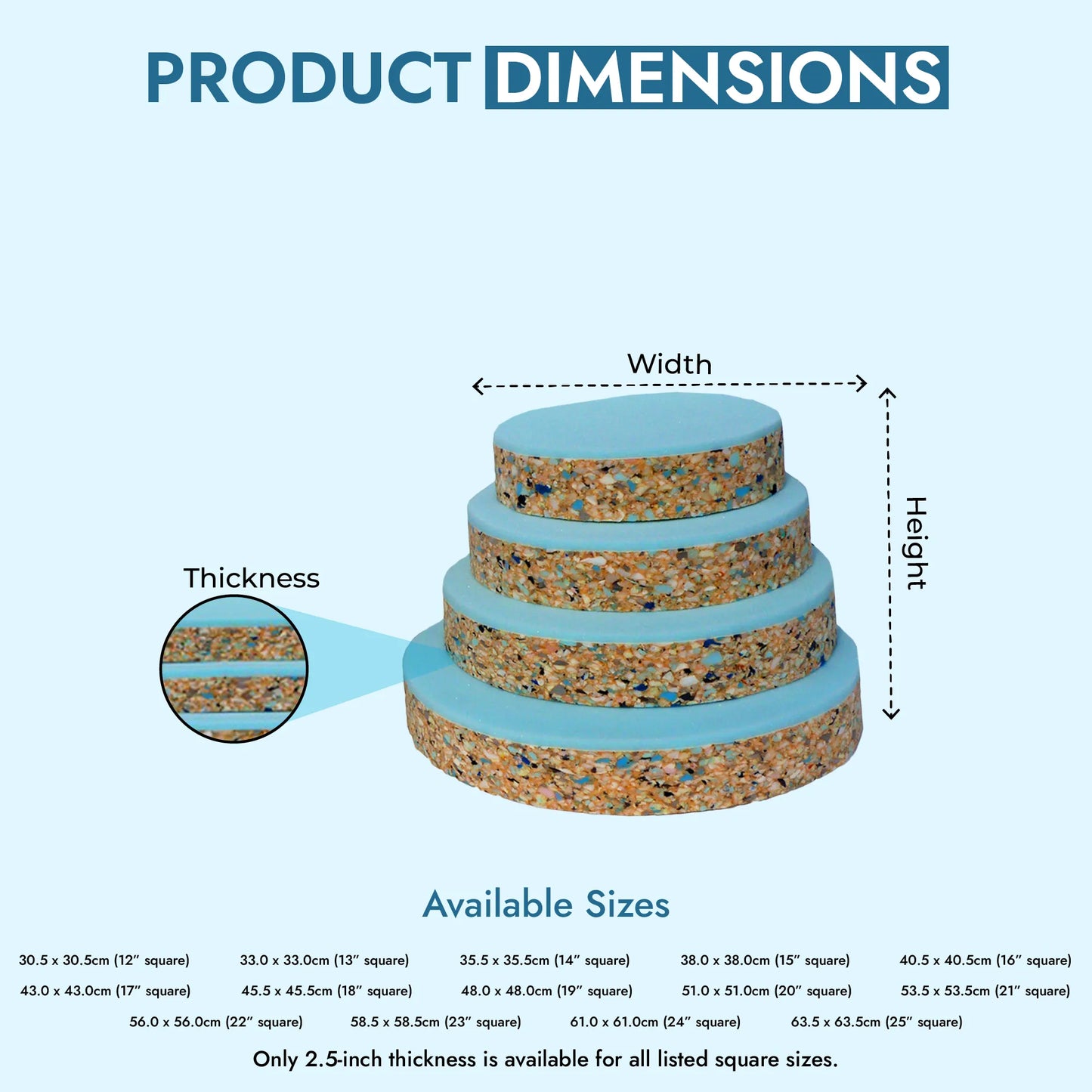 Pre-Cut Circular Bar Stool Foam Pads
