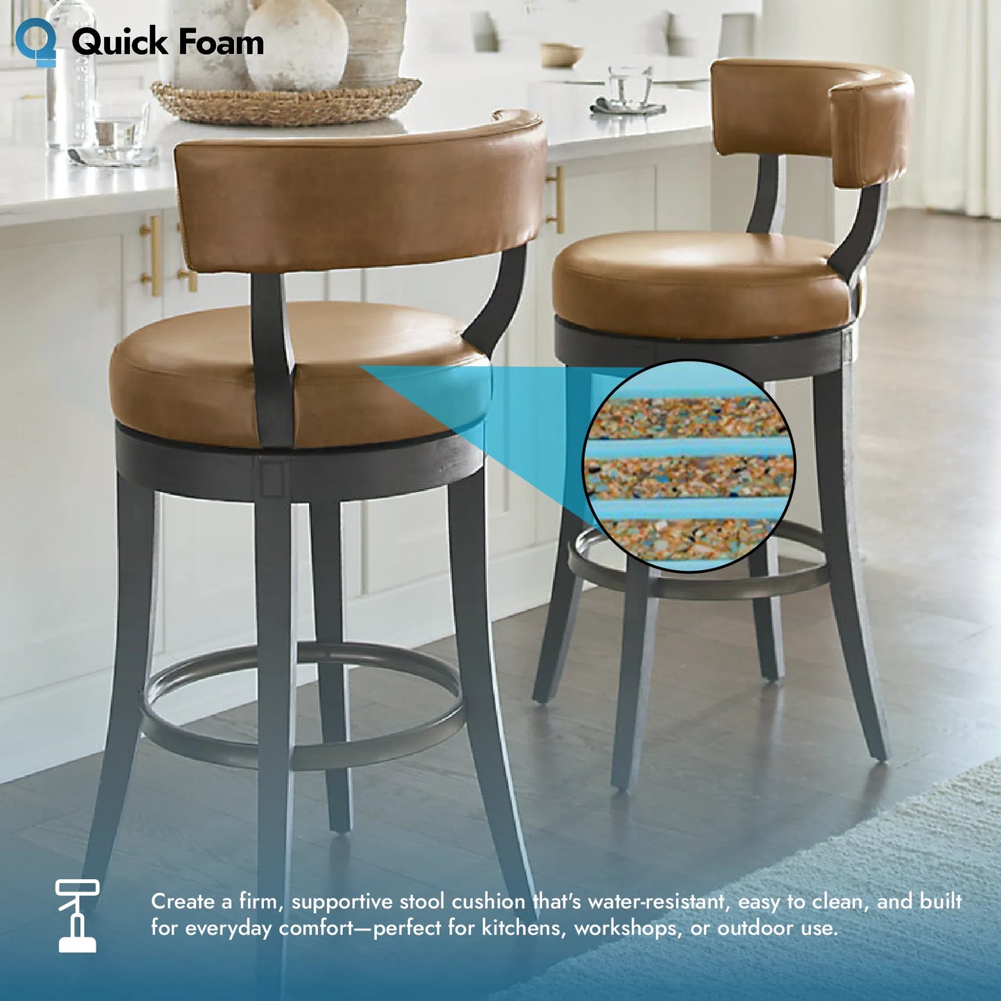 Pre-Cut Circular Bar Stool Foam Pads