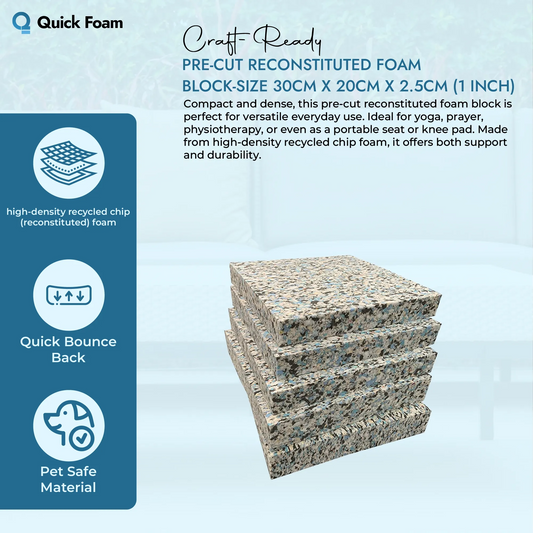 Pre-cut Reconstituted Foam Block