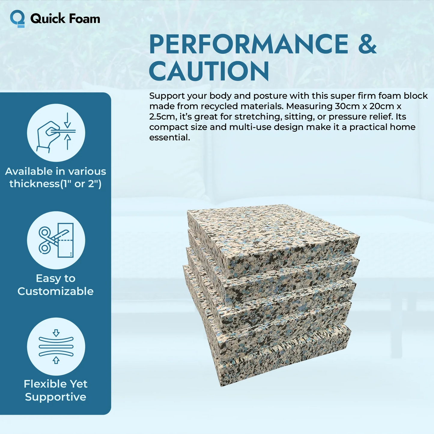 Pre-cut Reconstituted Foam Block