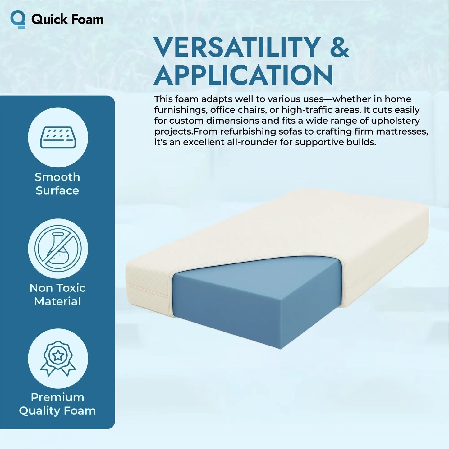 Premium High Density Firm Foam Mattress (BFS40/200)