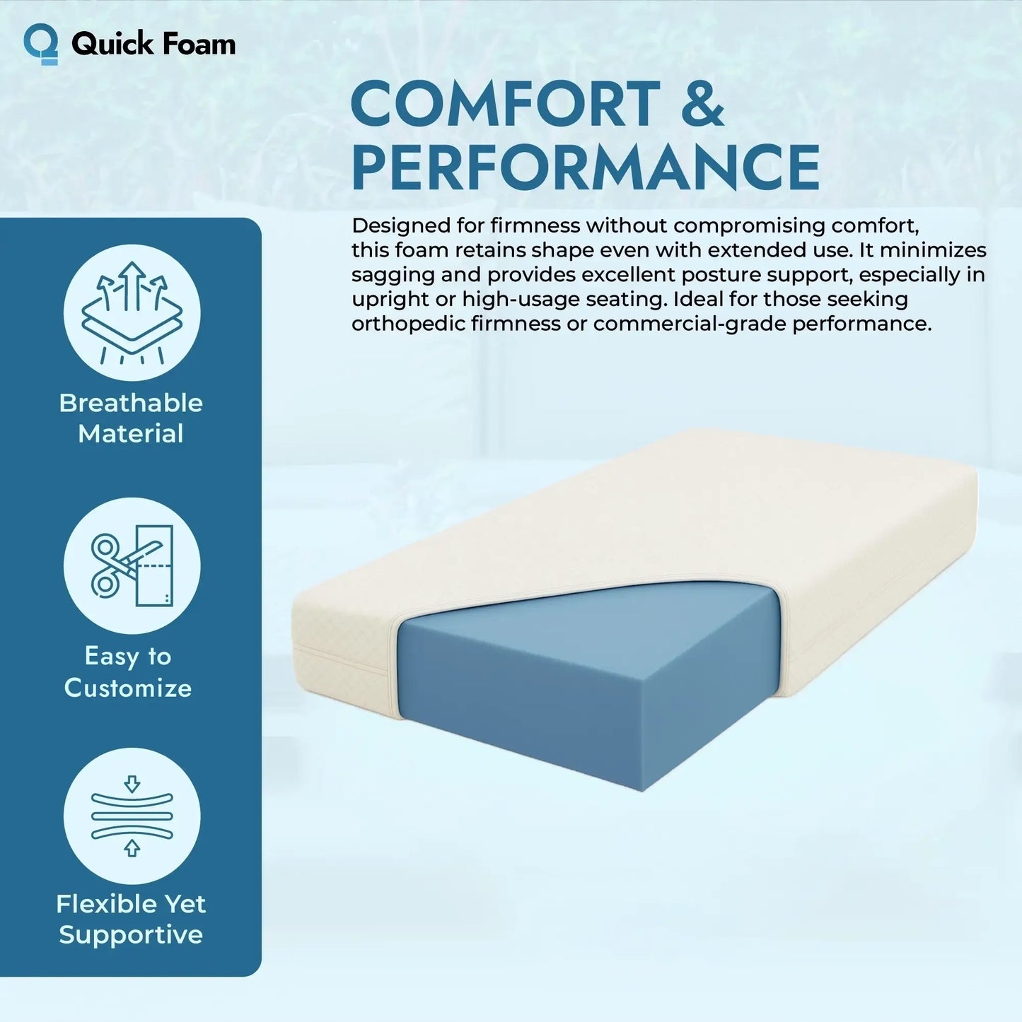 Premium High Density Firm Foam Mattress (BFS40/200)