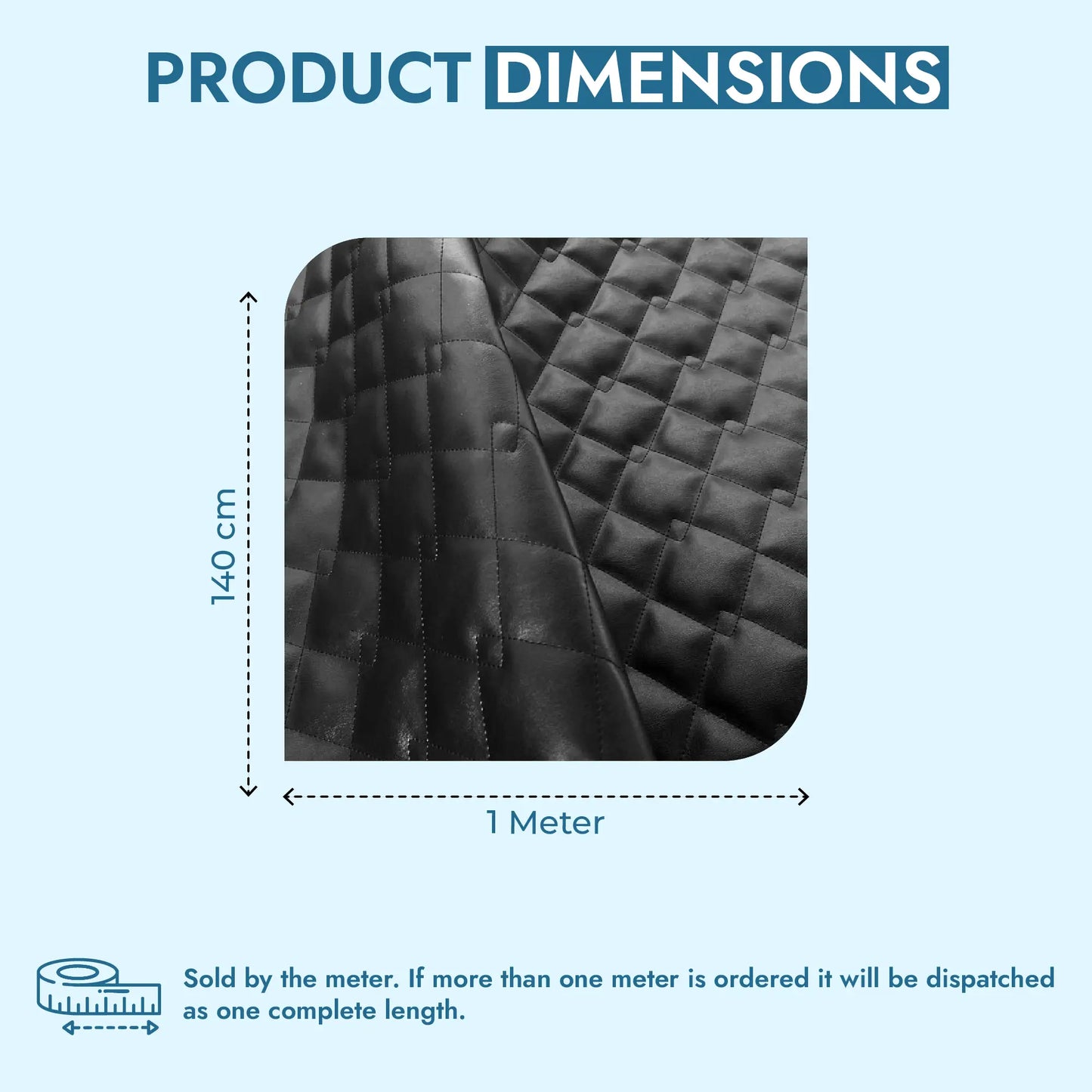 Quilted Fabric Leatherette Double Diamond Design