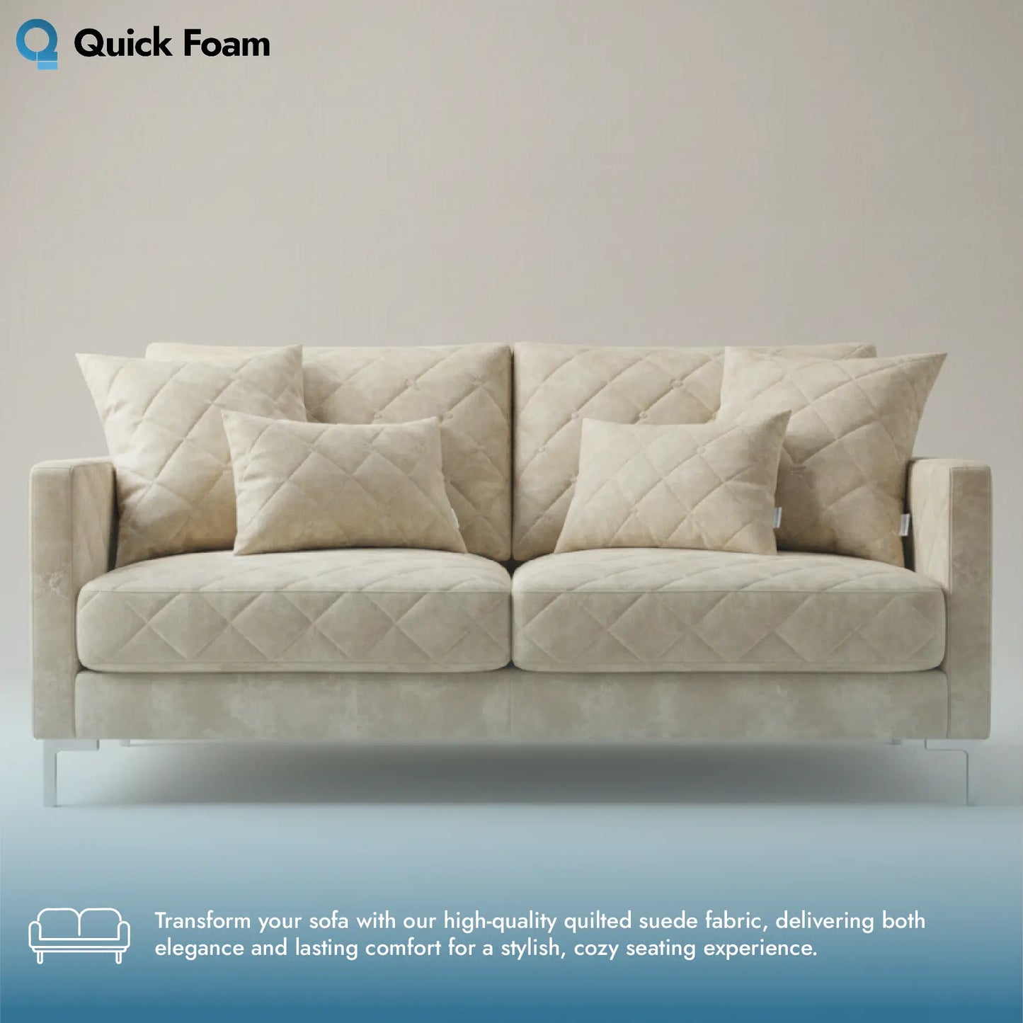 Microfibre Soft Finish Quilted Suede