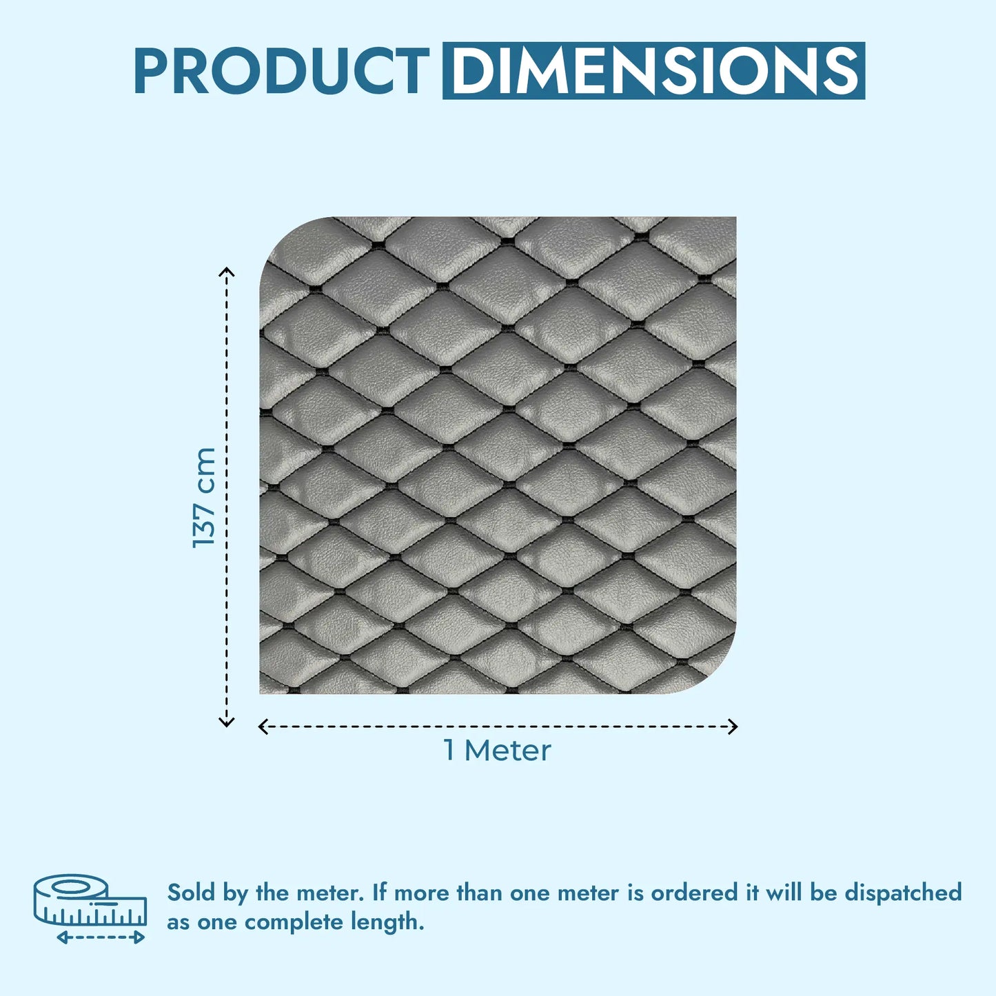 Waterproof Diamond Stitch Faux Leather Quilted Vinyl Fabric