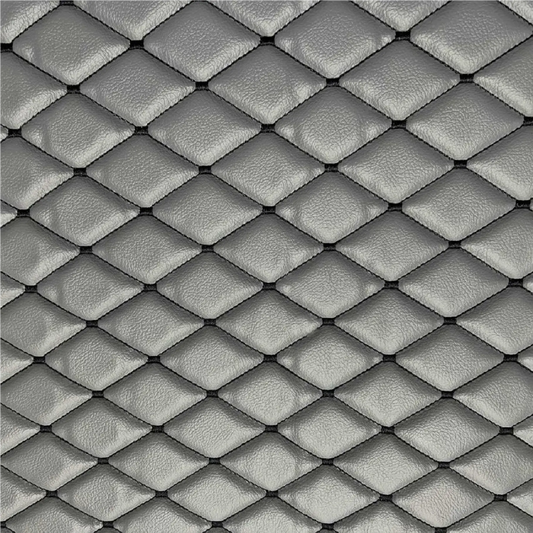 Waterproof Diamond Stitch Faux Leather Quilted Vinyl Fabric