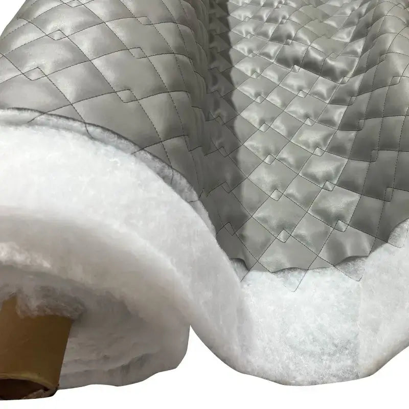 Quilted Fabric Leatherette Double Diamond Design