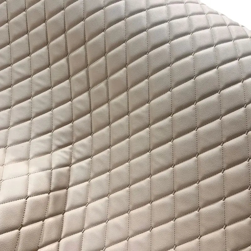 Waterproof Diamond Stitch Faux Leather Quilted Vinyl Fabric